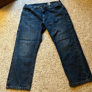 Berne Workwear Carpenter Jeans Relaxed Fit Straight Leg Blue Size 38x30 Mens